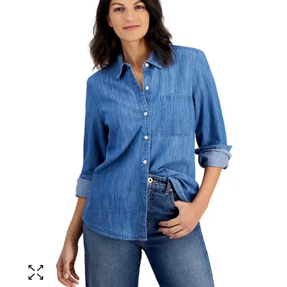 Petite Chambray Button Down